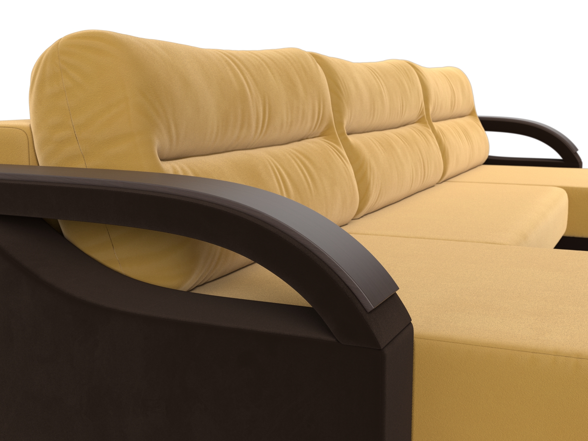 П-образный диван Форсайт (Желтый\коричневый)
