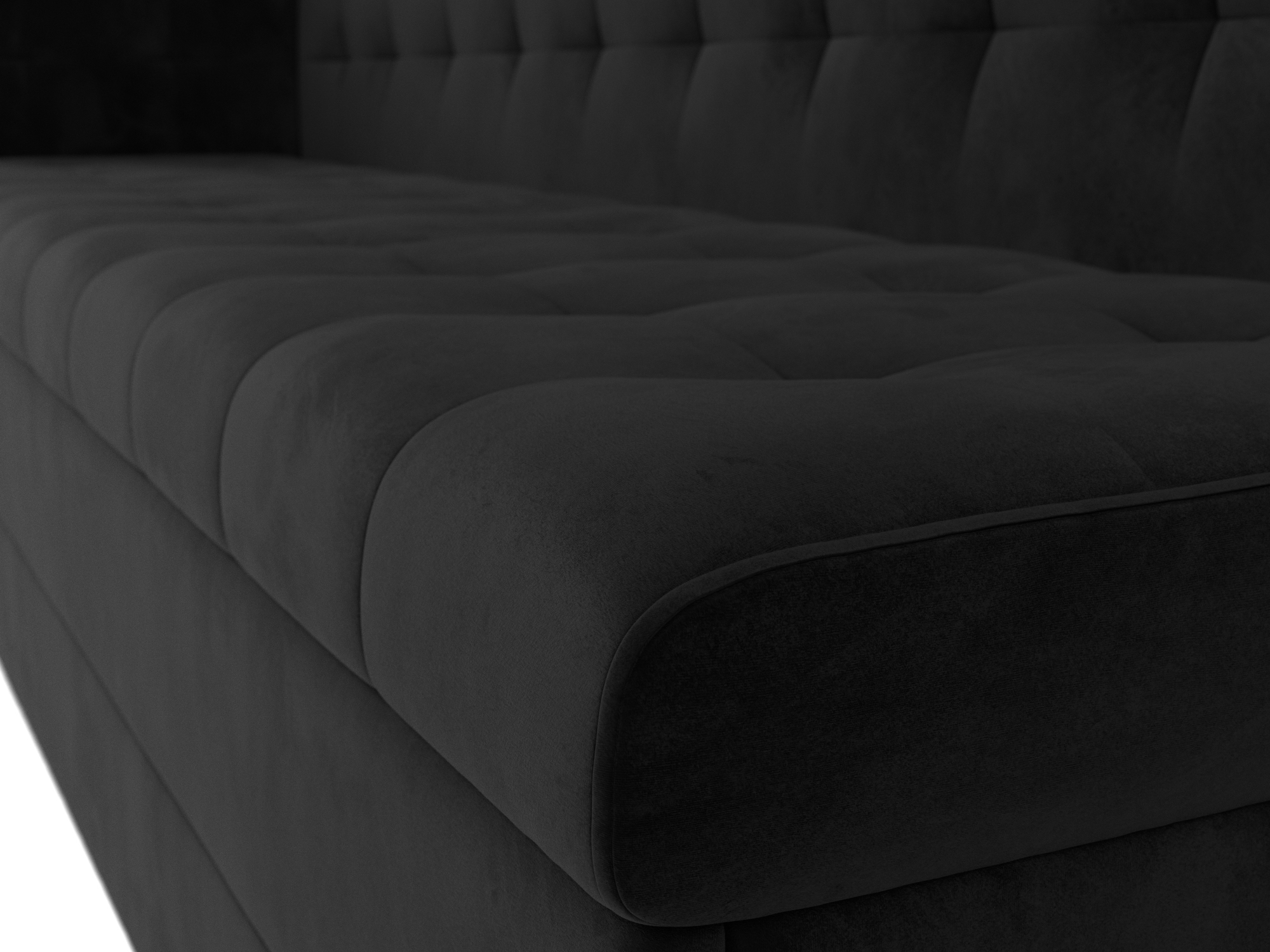 Кухонный диван Бриз с углом слева (Черный)