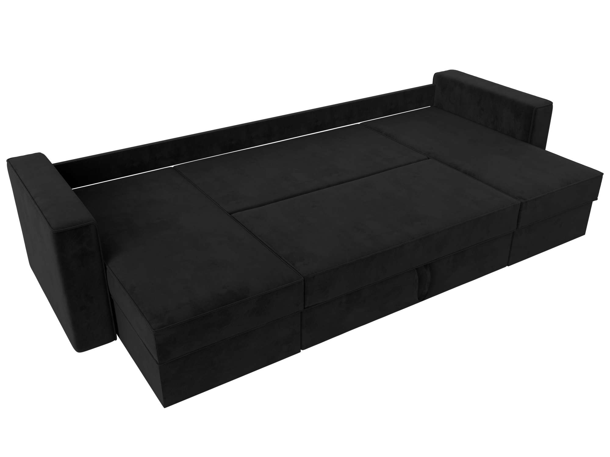 П-образный диван Принстон (Черный)