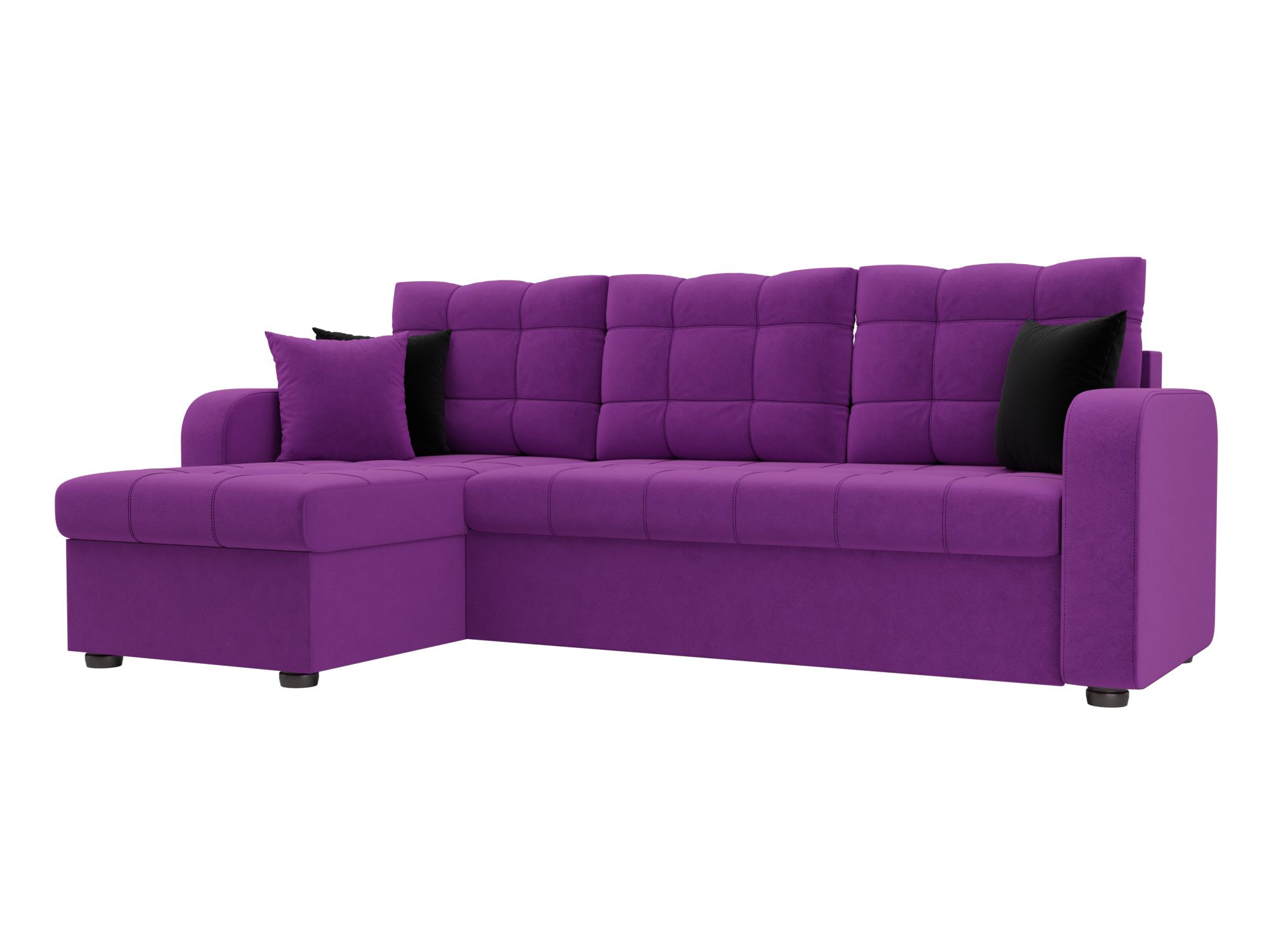 Угловой диван Ливерпуль левый угол (Фиолетовый)