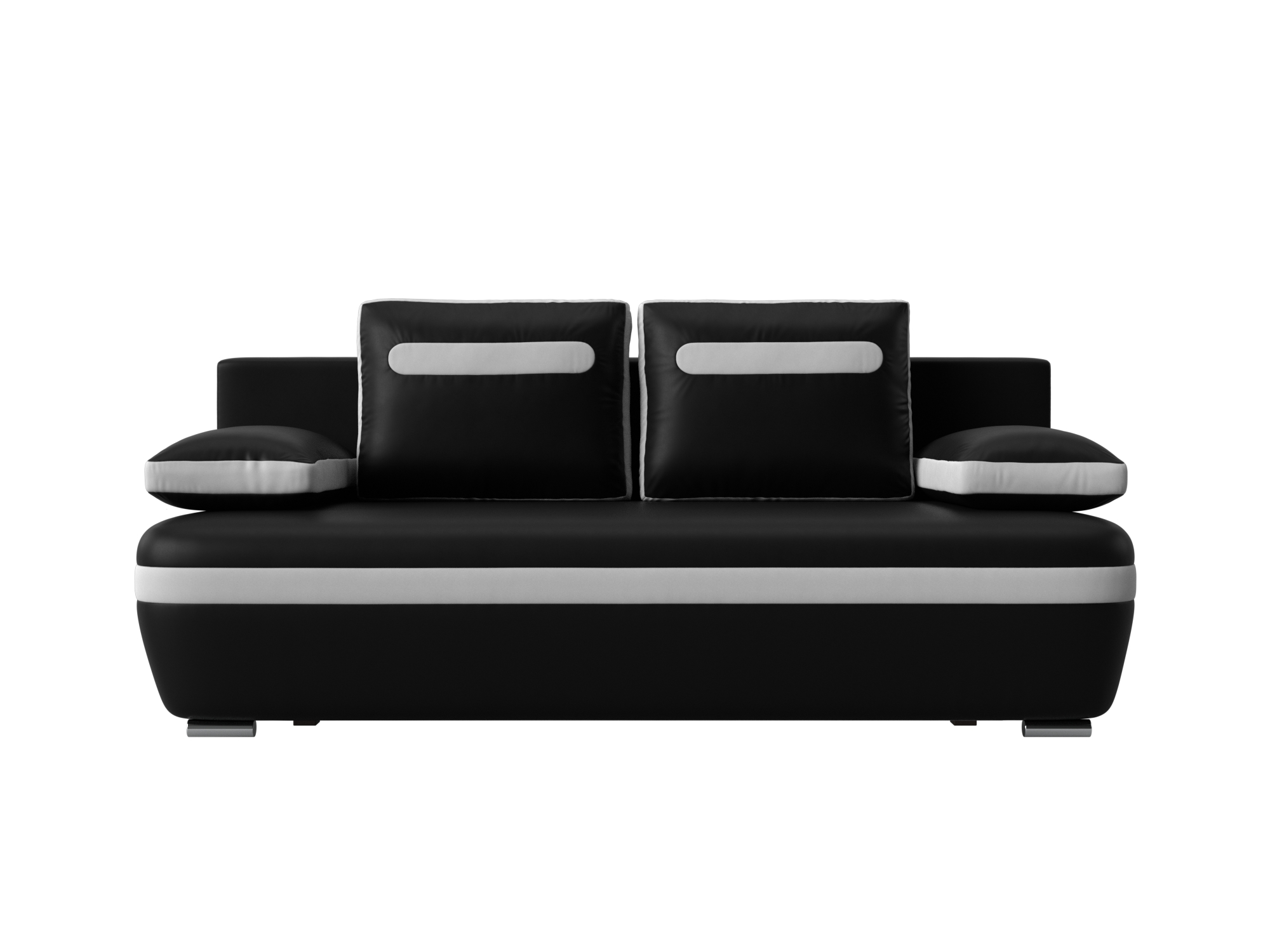 Прямой диван Каир (Черный\Белый)