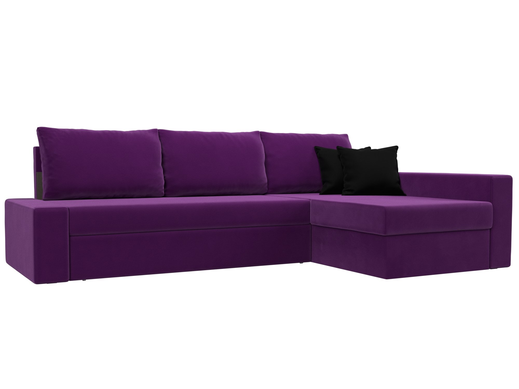 Угловой диван Версаль правый угол (Фиолетовый\Черный)