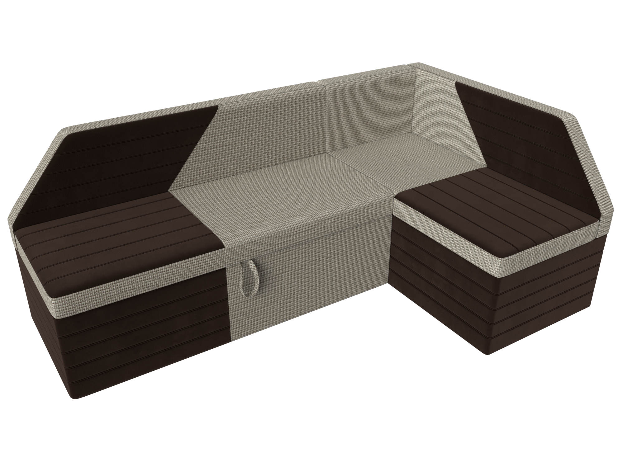 Кухонный угловой диван Дуглас правый угол (Корфу 02\коричневый)