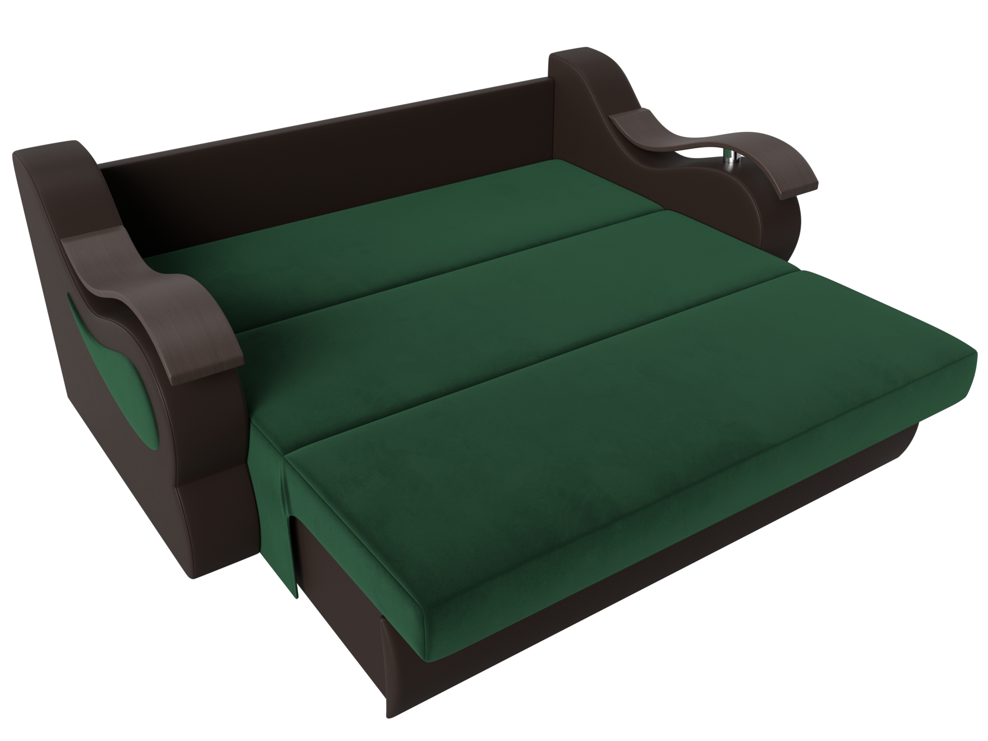 Прямой диван Меркурий 160 (Зеленый\Коричневый)