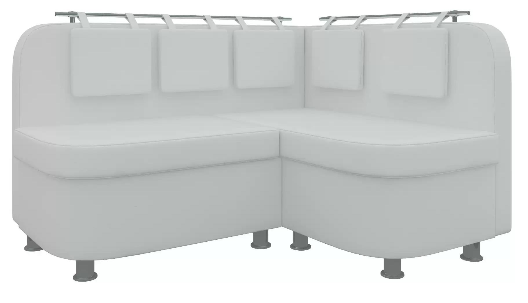 Кухонный угловой диван Уют 2 правый угол (Белый)