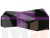 Кухонный угловой диван Дуглас левый угол (Фиолетовый\Черный)