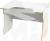 Стол компьютерный игровой ВАРДИГ K2 (белый/лайм)