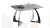 Стол обеденный раздвижной Конкорд Тип 2  Черный муар, Стекло матовое черный мрамор