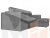 Угловой диван Принстон правый угол (Серый\Коричневый)