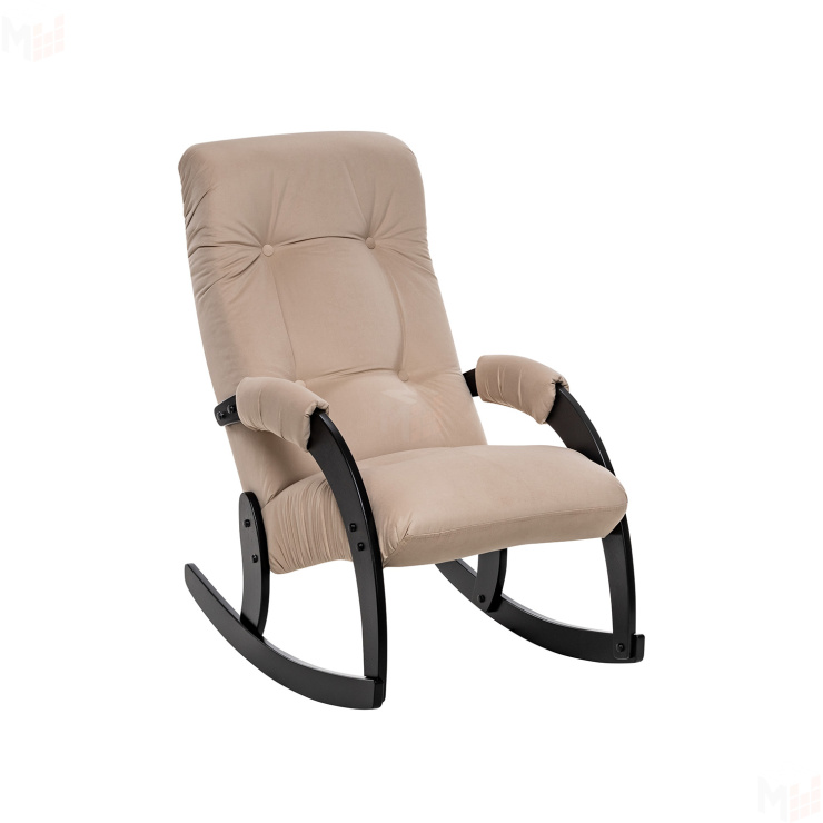 Кресло-качалка Модель 67 Венге, ткань V 18 (Венге/V18 бежевый)