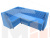 Кухонный угловой диван Лофт левый угол (голубой\бежевый)