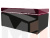 Кухонный угловой диван Классик левый угол (Бордовый\Черный)