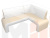 Кухонный угловой диван Кармен правый угол (Бежевый\Белый)