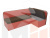 Кухонный угловой диван Форест правый угол (Коричневый\Коралловый)