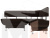 Кухонный угловой диван Альфа правый угол (Коричневый)