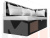 Кухонный диван Метро с углом справа (Белый\Черный)