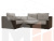 Угловой диван Кронос левый угол (Корфу 02\коричневый)