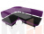 Кухонный угловой диван Альфа левый угол (Черный\Фиолетовый)