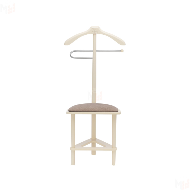 Вешалка со стулом Leset Атланта (Слоновая кость/Коричневый)