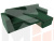 Угловой диван Принстон правый угол (Зеленый\Коричневый)