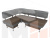 Кухонный угловой диван Альфа левый угол (Коричневый\Серый)