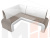 Кухонный угловой диван Кармен левый угол (Коричневый\Белый)