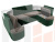П-образный диван Тефида (Коричневый\Зеленый)