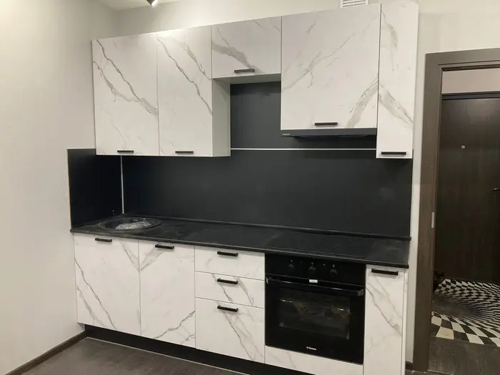 Кухонный гарнитур Техно мрамор белый