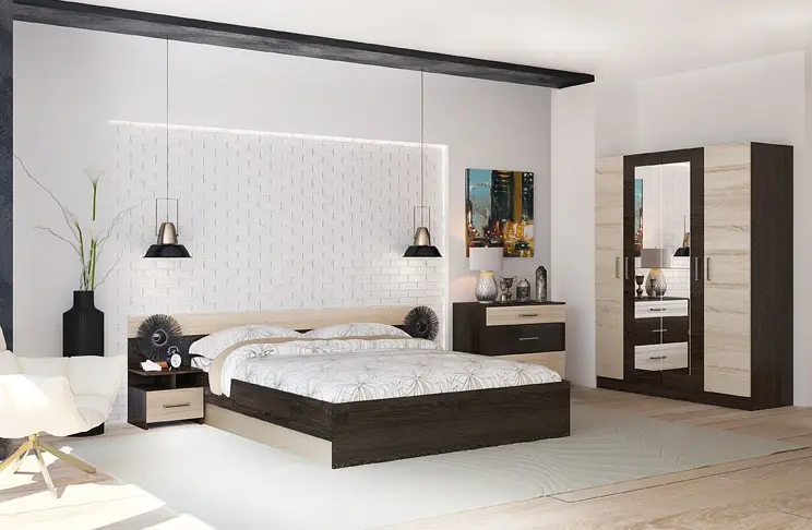 Интерьер спальни в белом