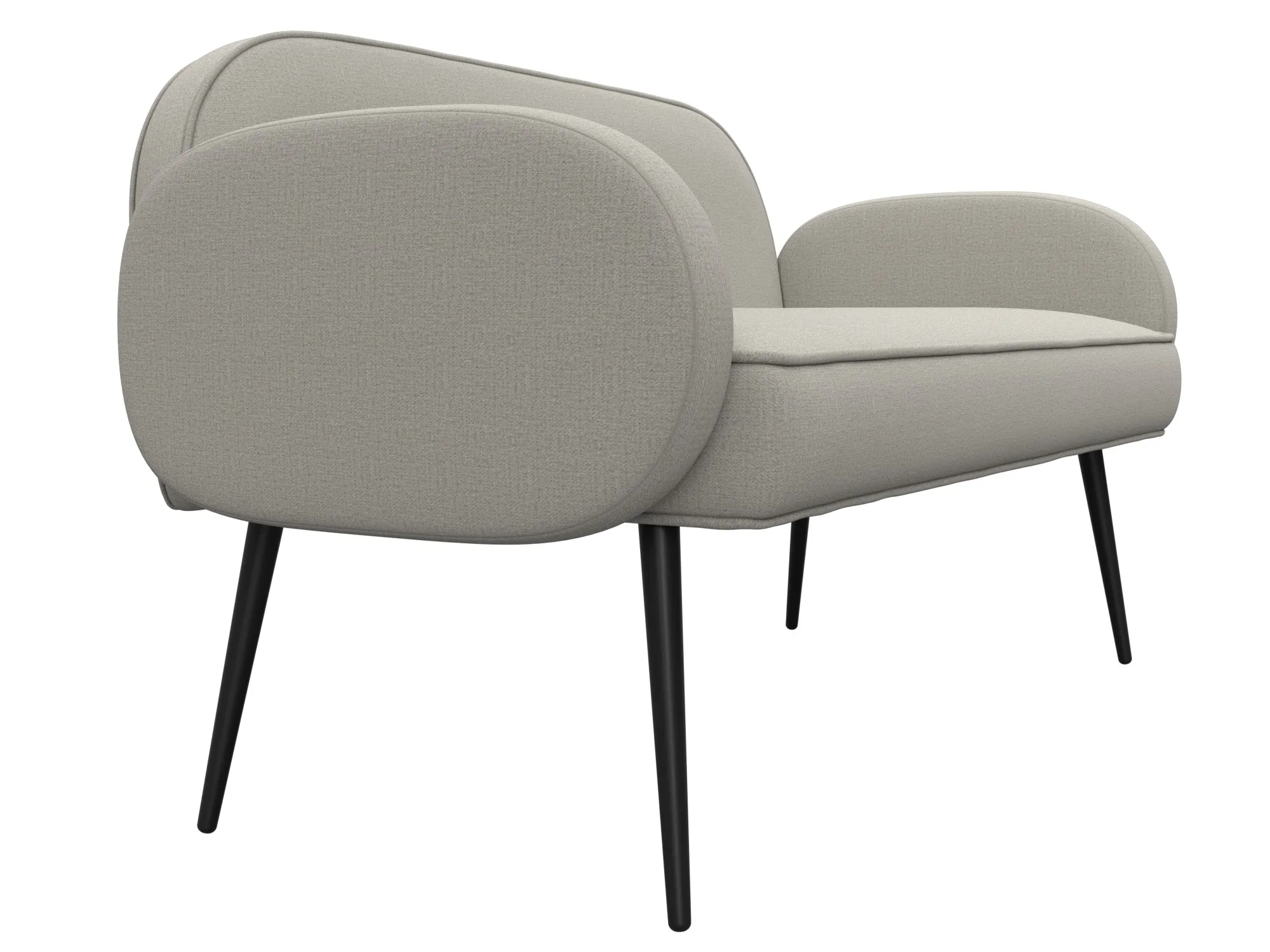 Диван прямой Лига-086 ( Амур 02 бежевый )