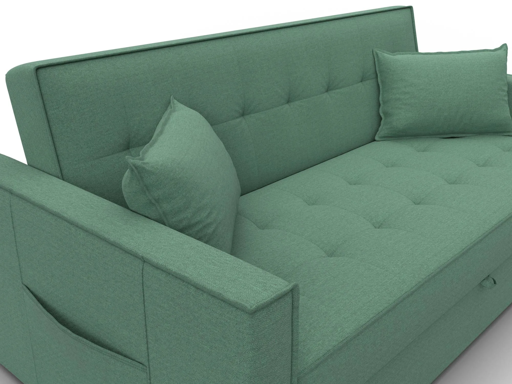 Диван прямой Лига-104 (160) ( Амур 11 зеленый )