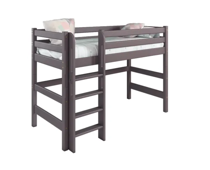 Полувысокая кровать Соня 5 с прямой лестницей (Лаванда)