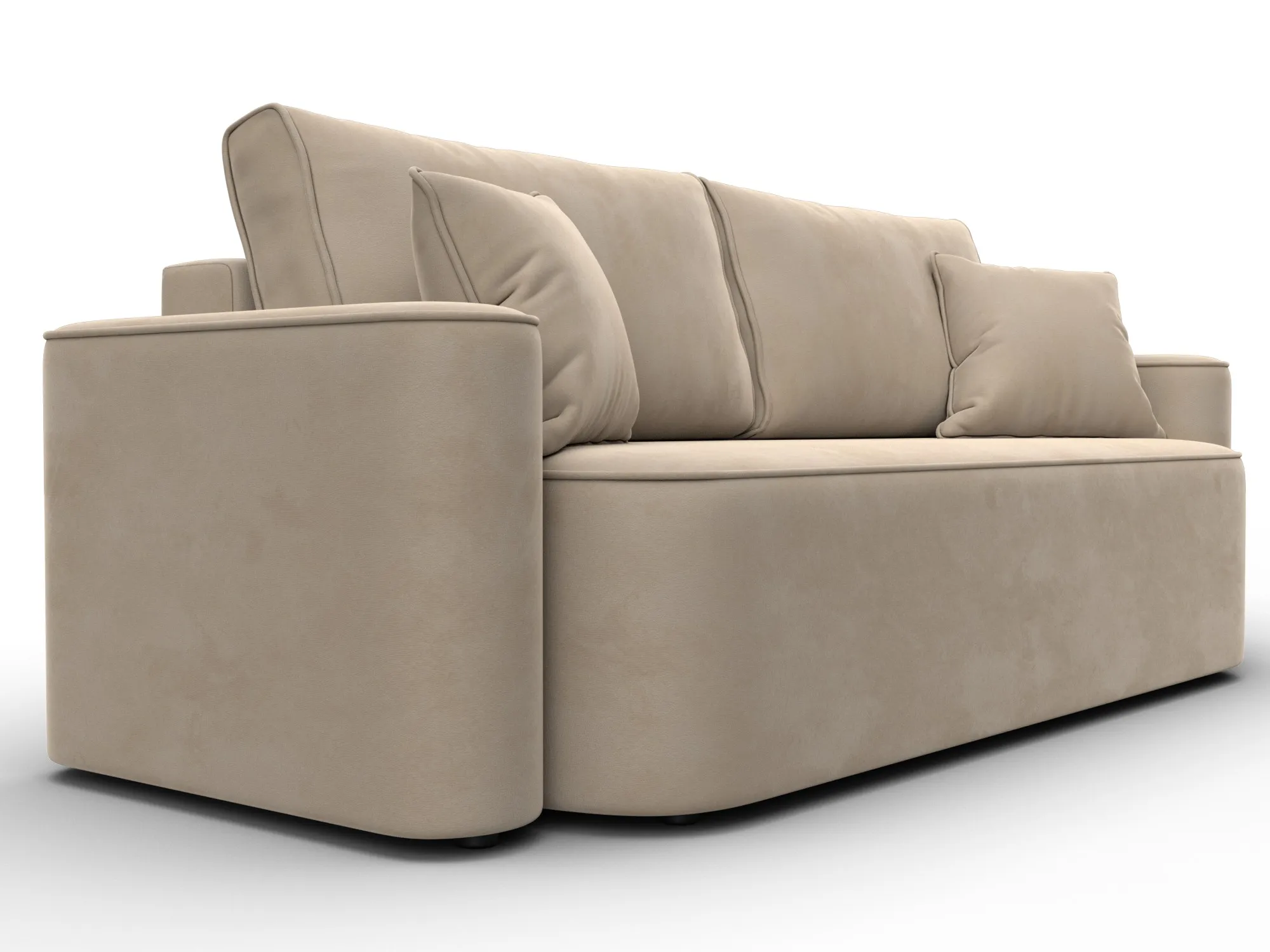 Диван прямой Лига-118 НПБ ( SEVEN 729 бежевый )