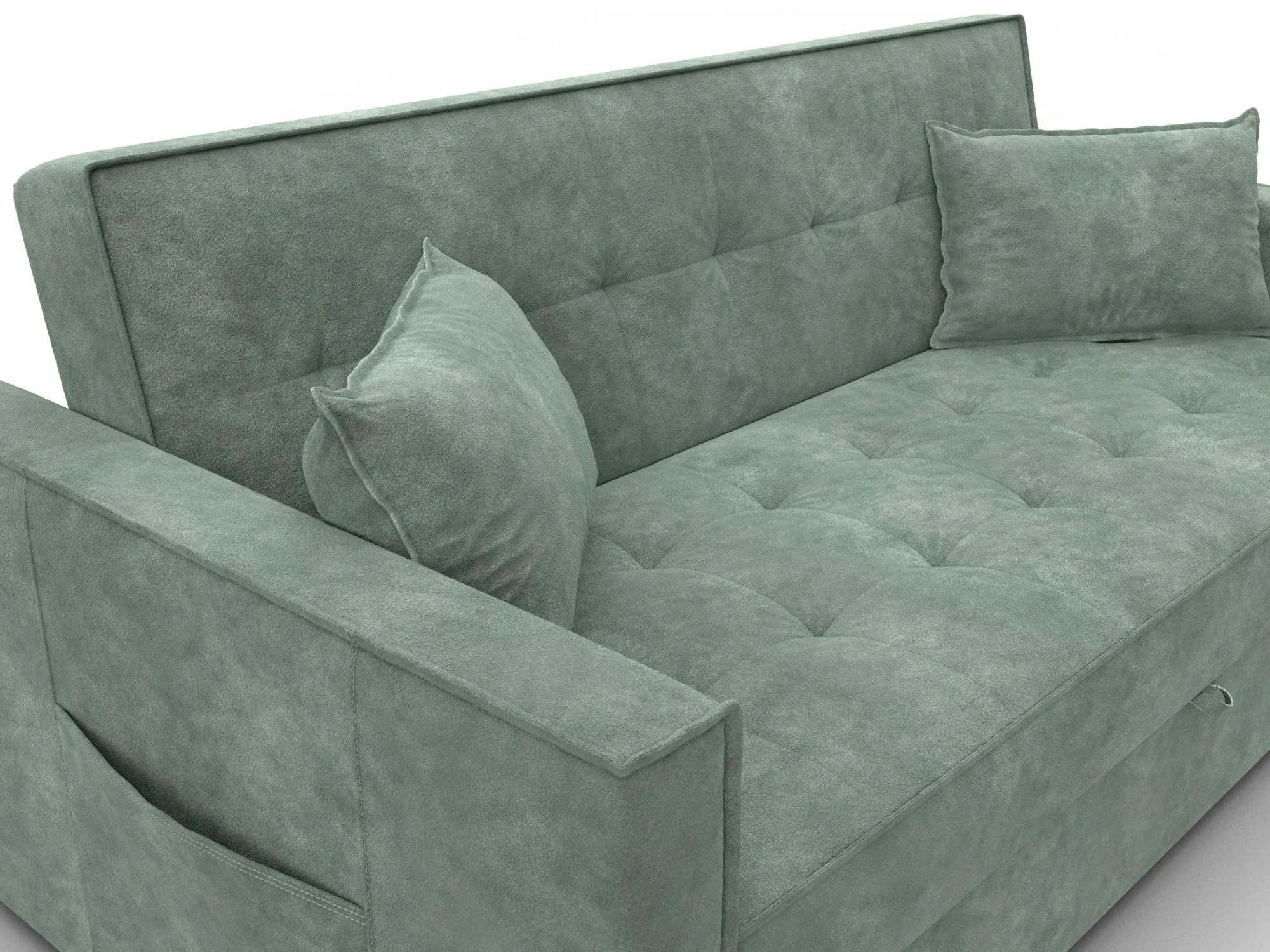 Диван прямой Лига-104 (160) ( BRUT 08 зеленый )