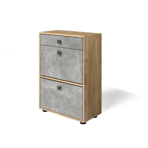 Обувница Мини-Лайт МЛ-7 Дуб крафт золотой/ателье светлое