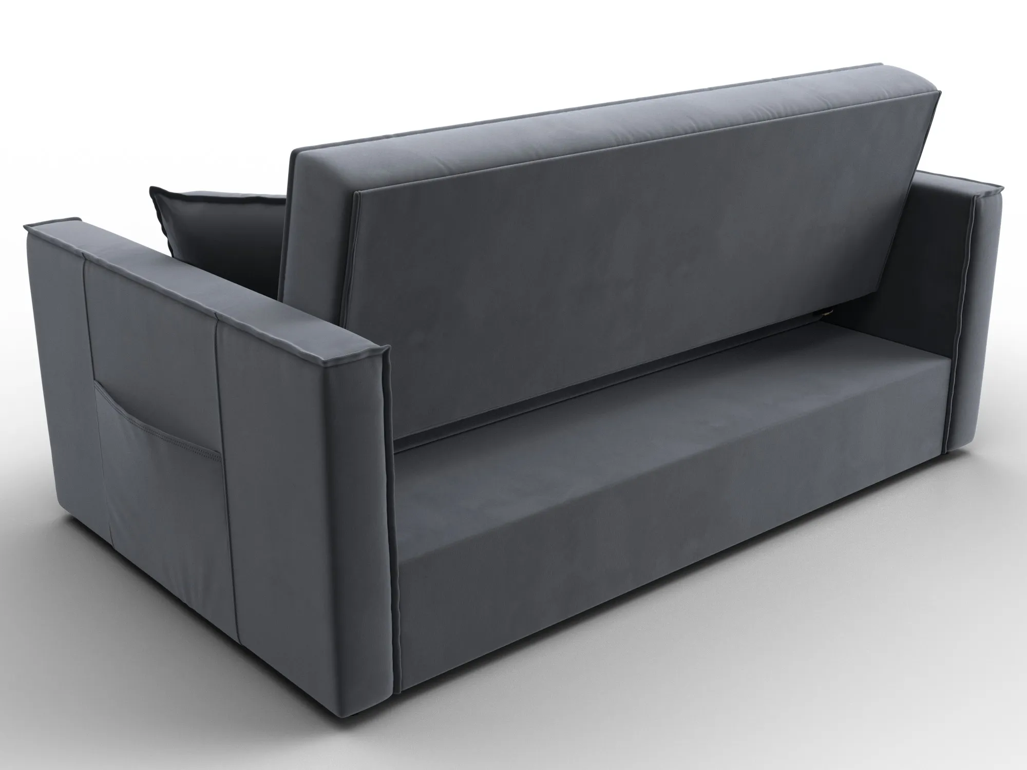 Диван прямой Лига-104 (140) ( SEVEN 17 серый )