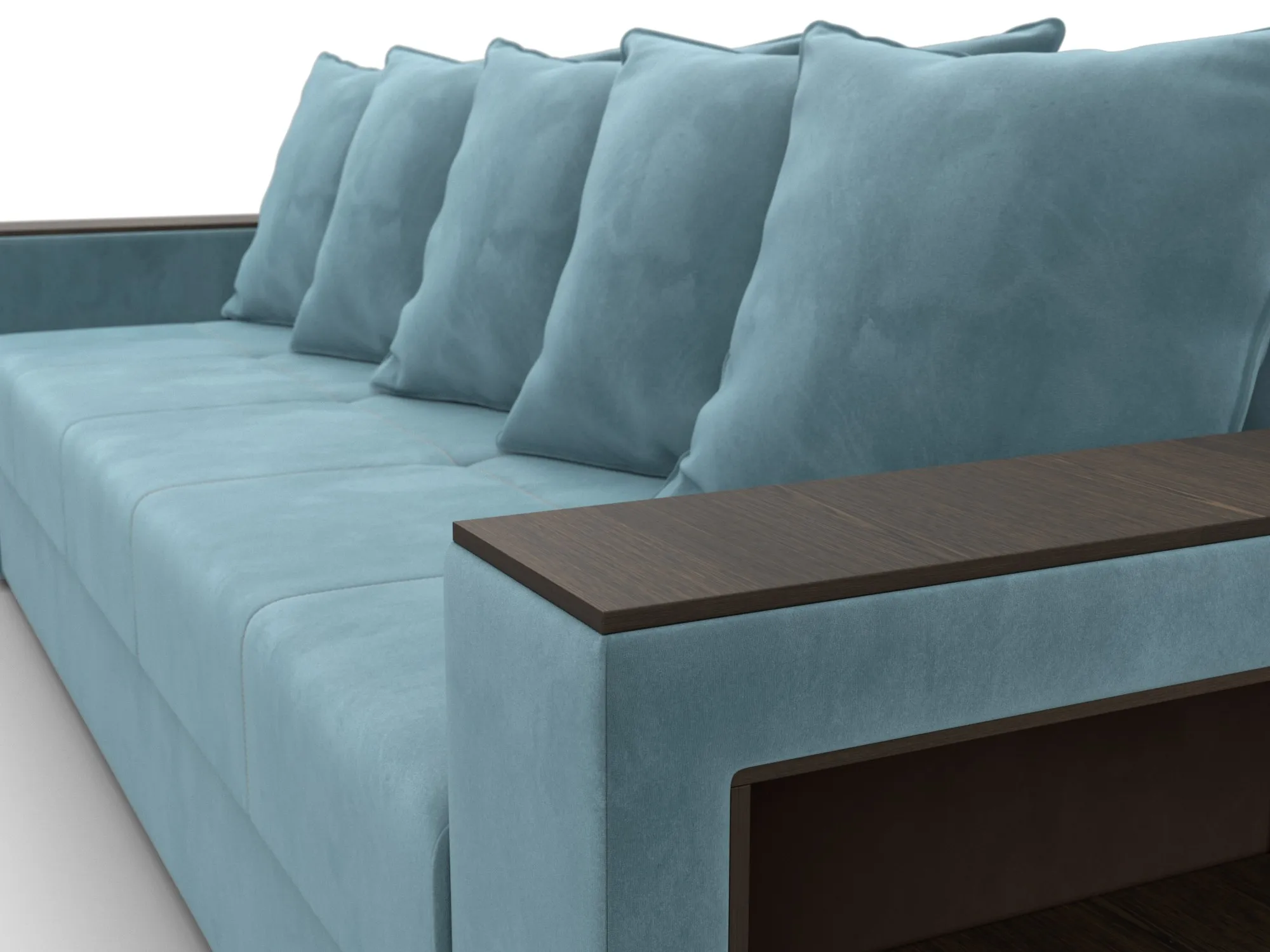 Диван прямой Дубай Лайт ( SEVEN 113 бирюзовый )