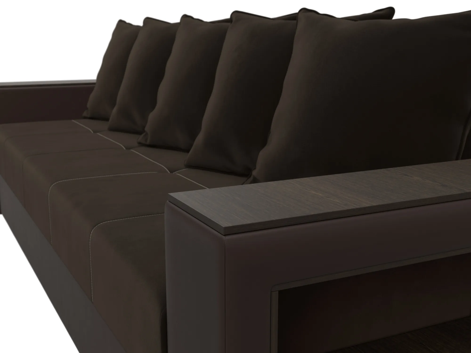 Диван прямой Дубай Лайт ( Коричневый )