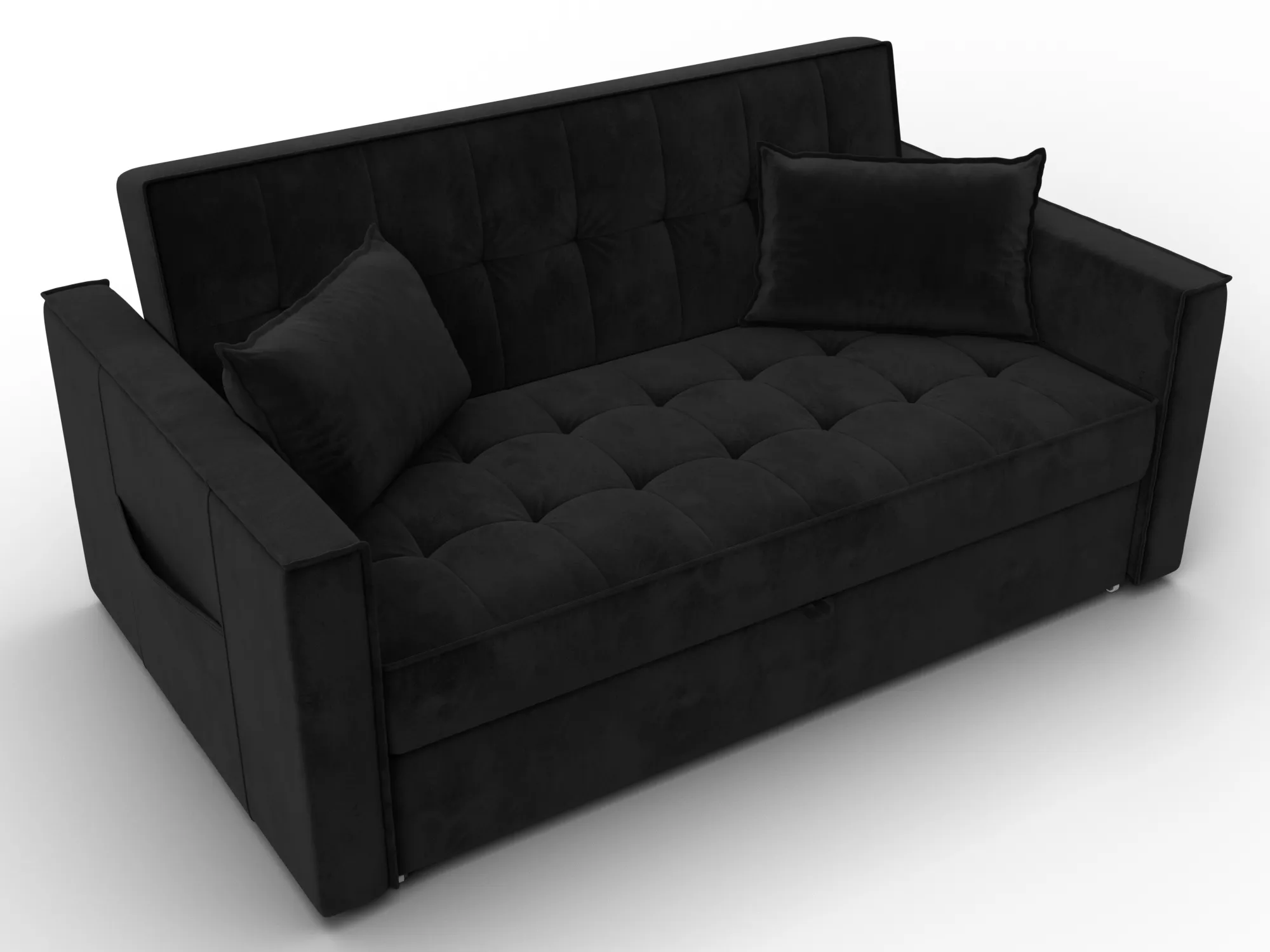 Диван прямой Лига-104 (140) ( SEVEN 35 черный )