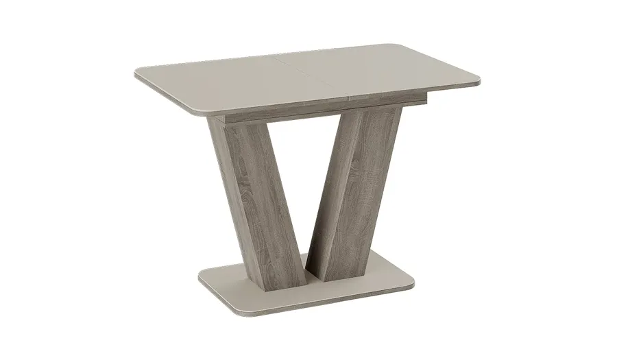 Стол раздвижной Чинзано Тип 1 Дуб Сонома трюфель, Стекло бежевое матовое