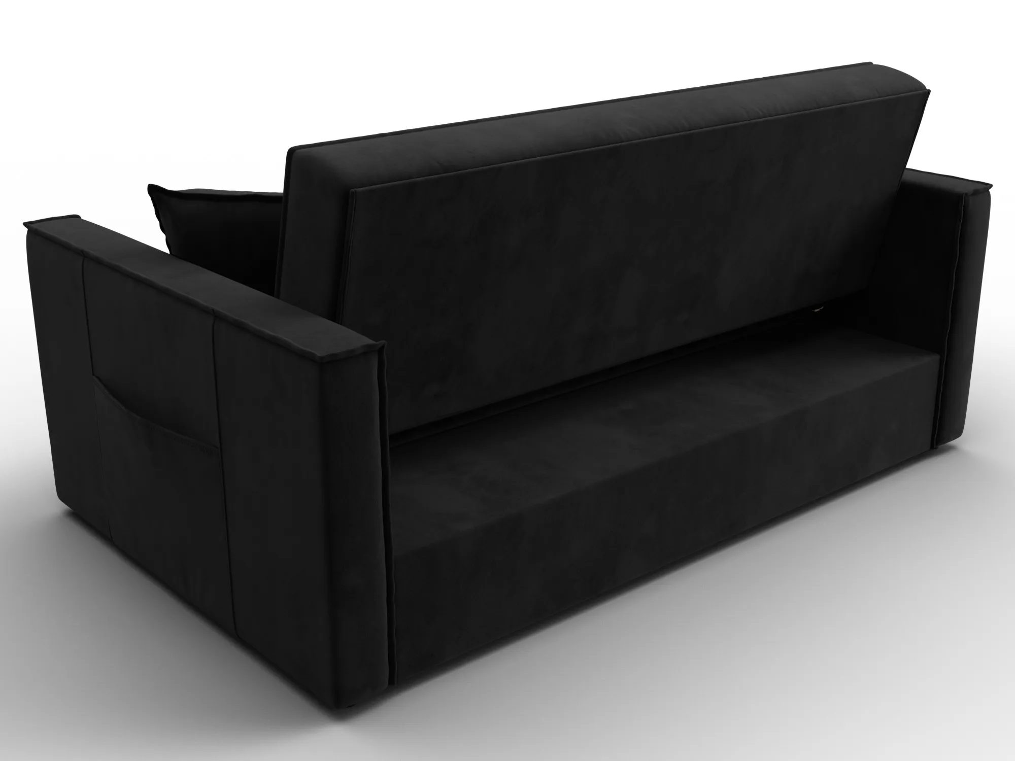 Диван прямой Лига-104 (140) ( SEVEN 35 черный )