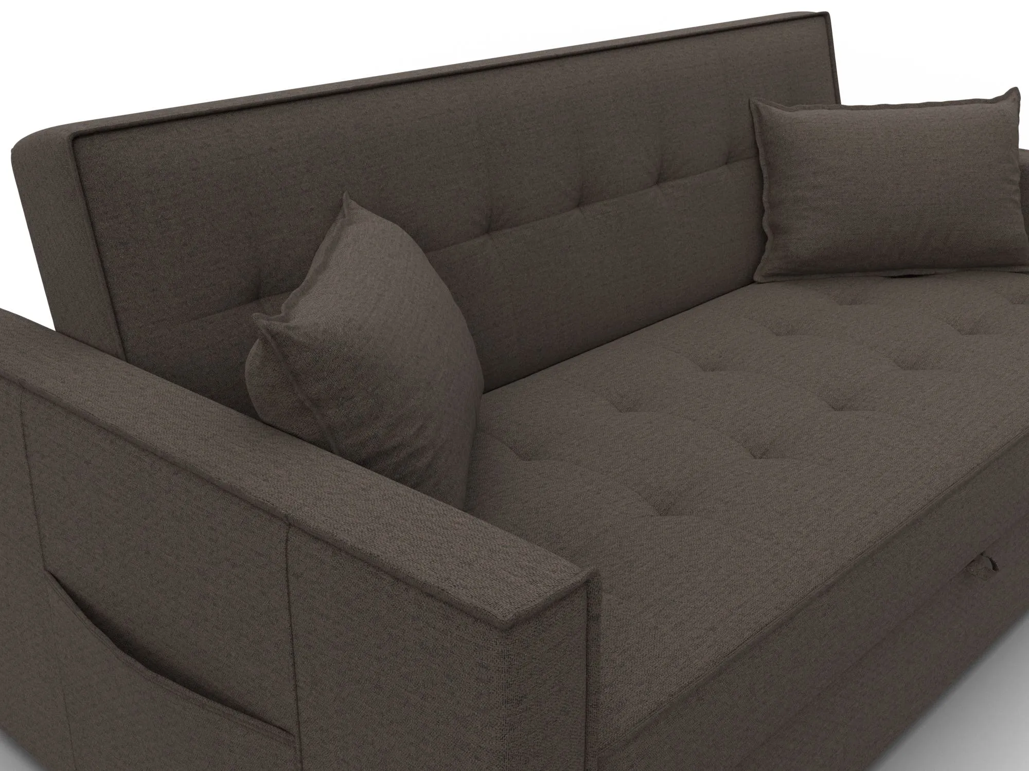 Диван прямой Лига-104 (160) ( Амур 05 коричневый )