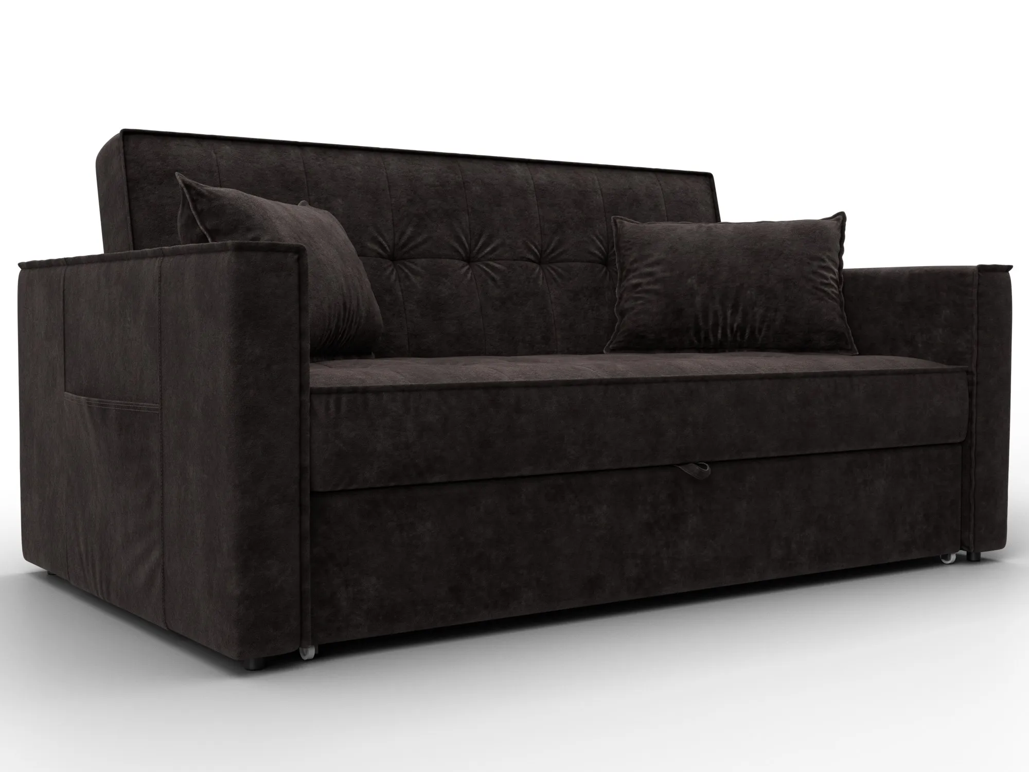 Диван прямой Лига-104 (140) ( BRUT 17 коричневый )