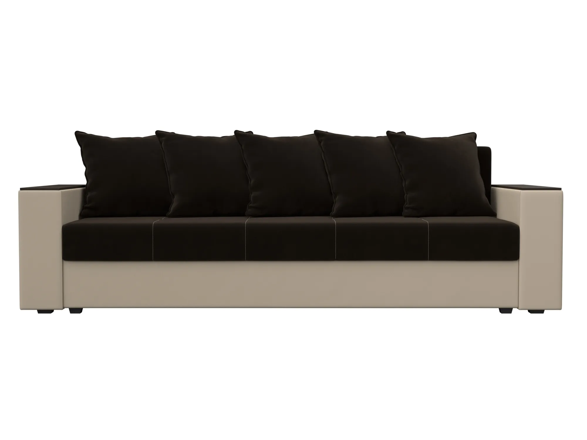 Диван прямой Дубай Лайт ( Коричневый;Бежевый )