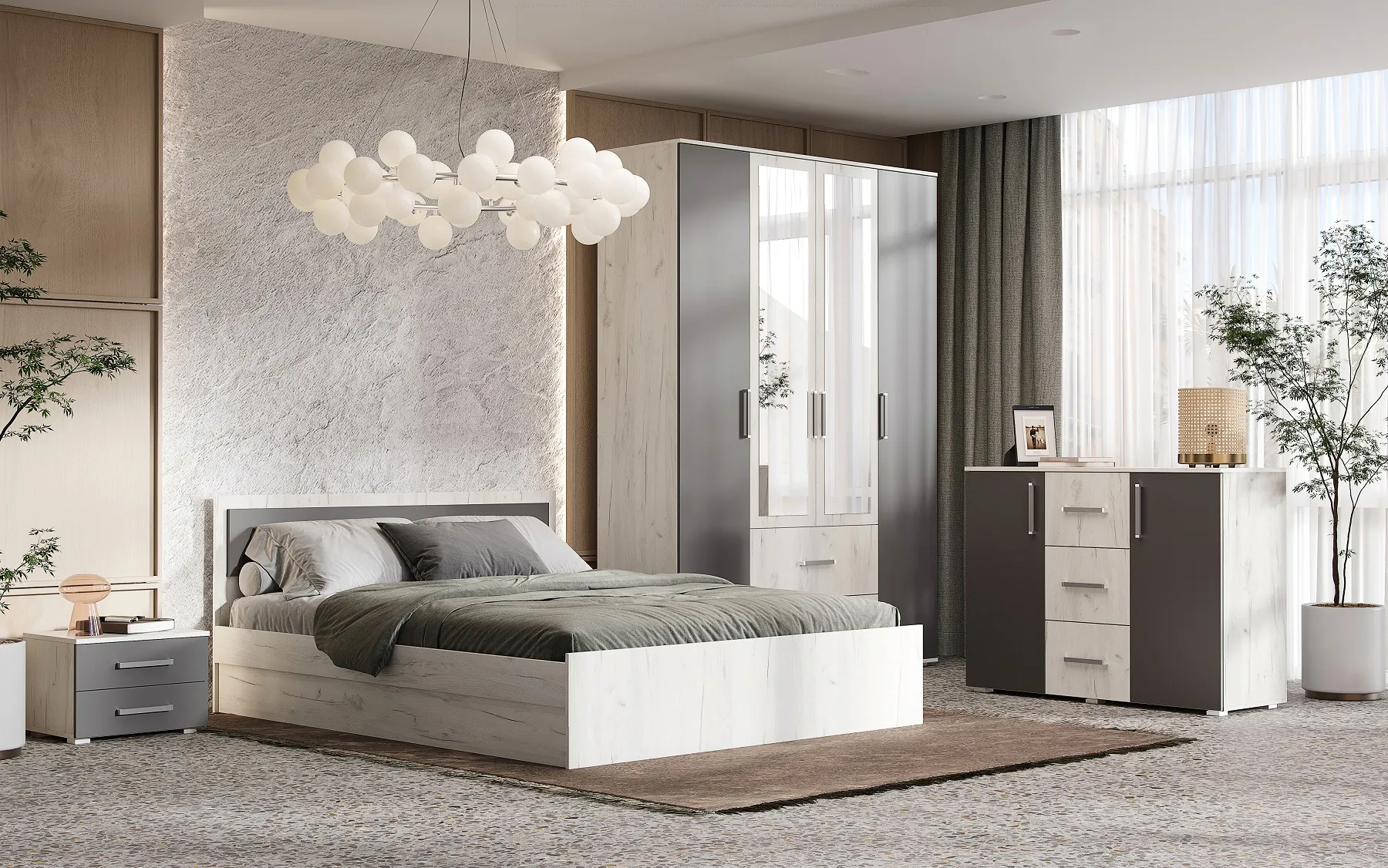 Спальный гарнитур Фиеста New набор 1