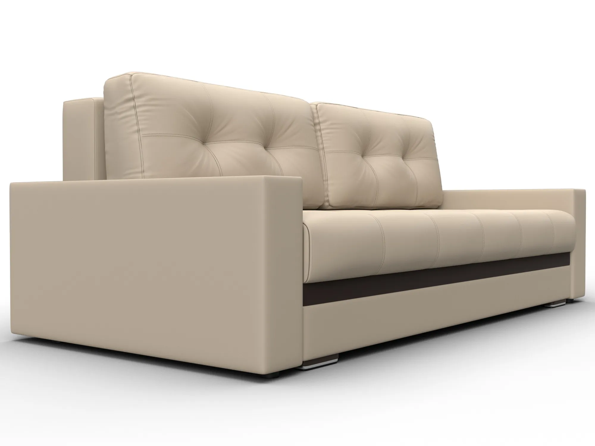 Диван прямой с декором Лига-096 НПБ ( Бежевый;Коричневый )