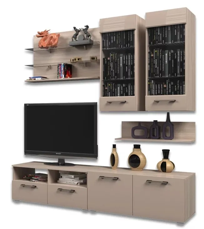 Гостиная Ненси-3 (ясень/капучино глянец)