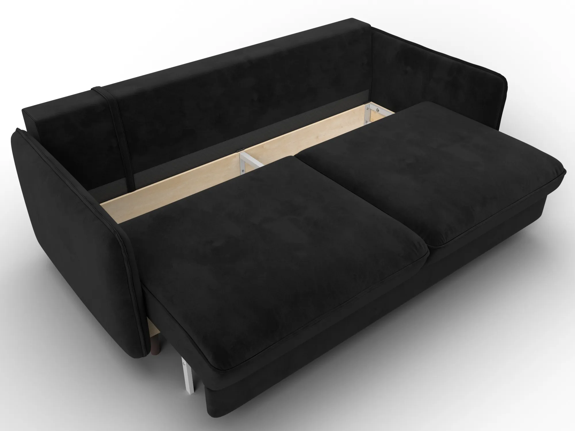 Диван прямой Лига-064 НПБ ( SEVEN 35 черный )