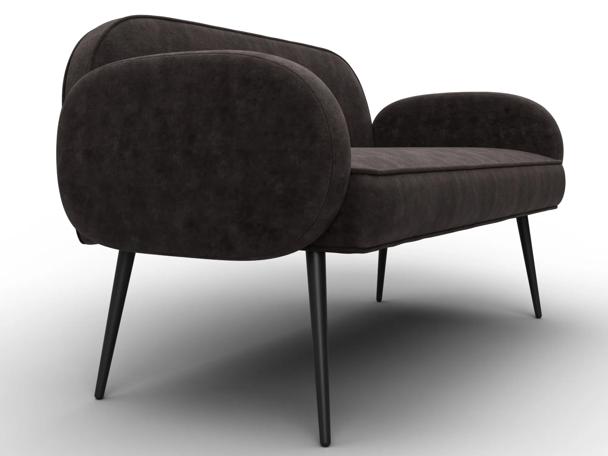 Диван прямой Лига-086 ( BRUT 17 коричневый )