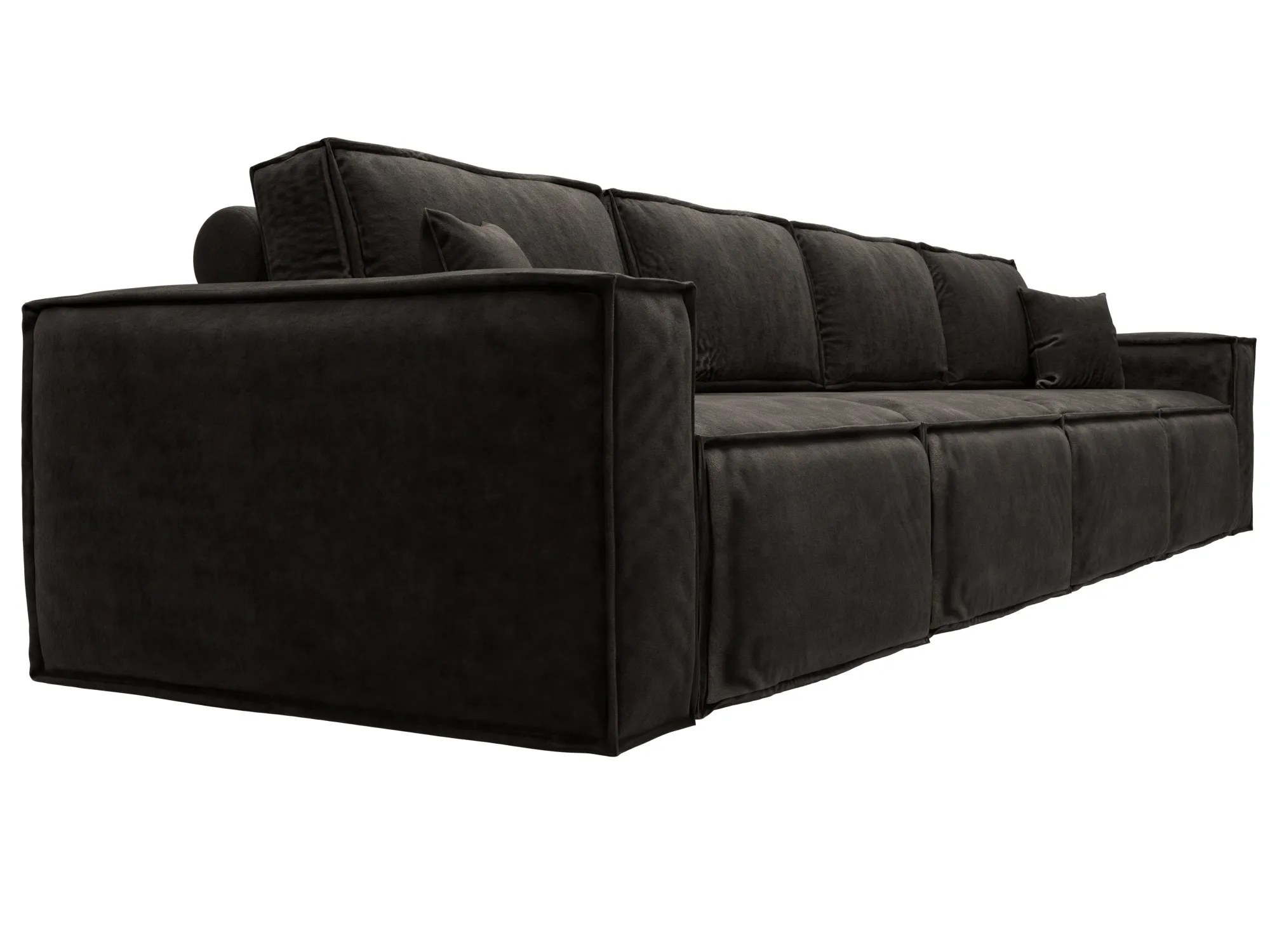 Диван прямой Лига-081 НПБ МегаЛонг ( BRUT 17 коричневый )